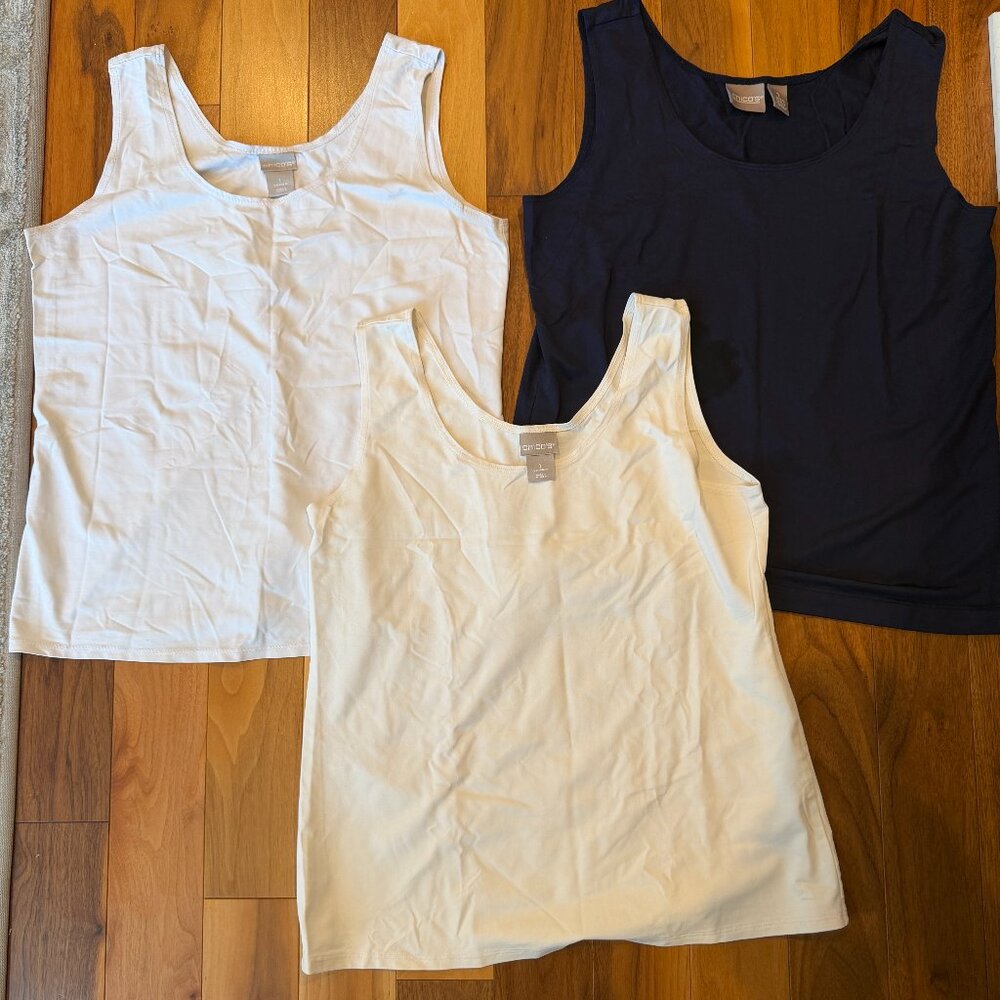 Set of 3 - Chico's Microfiber Tanks - Size 1